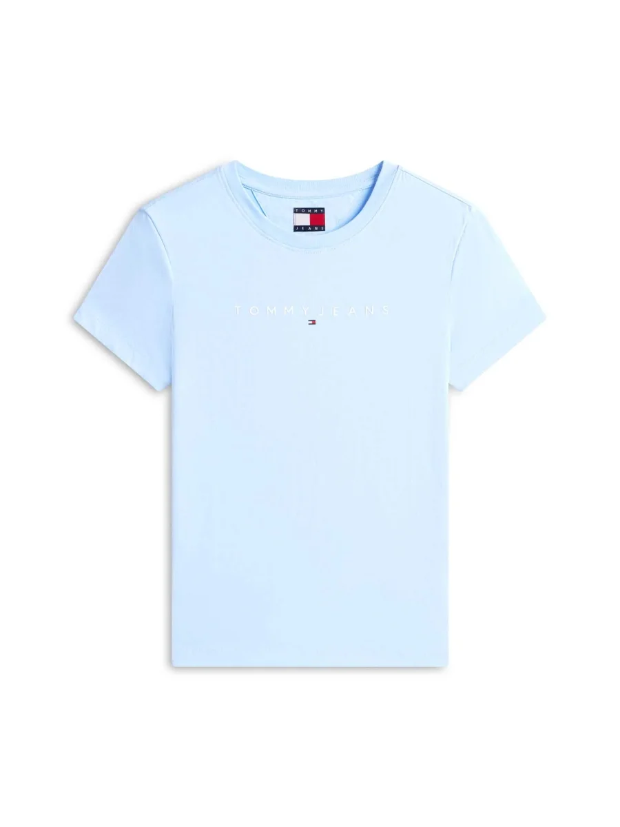 T-SHIRT CELESTESLIM TOMMY JEANS CON LOGO LINEARE DA DONNA - immagine 3