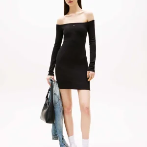 VESTITO A MANICA LUNGA TOMMY JEANS DONNA NERO