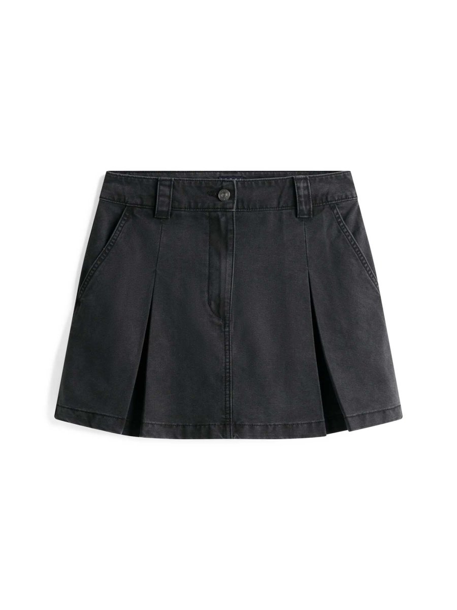 MINIGONNA A PIEGHE TOMMY JEANS DA DONNA NERO DENIM - immagine 3