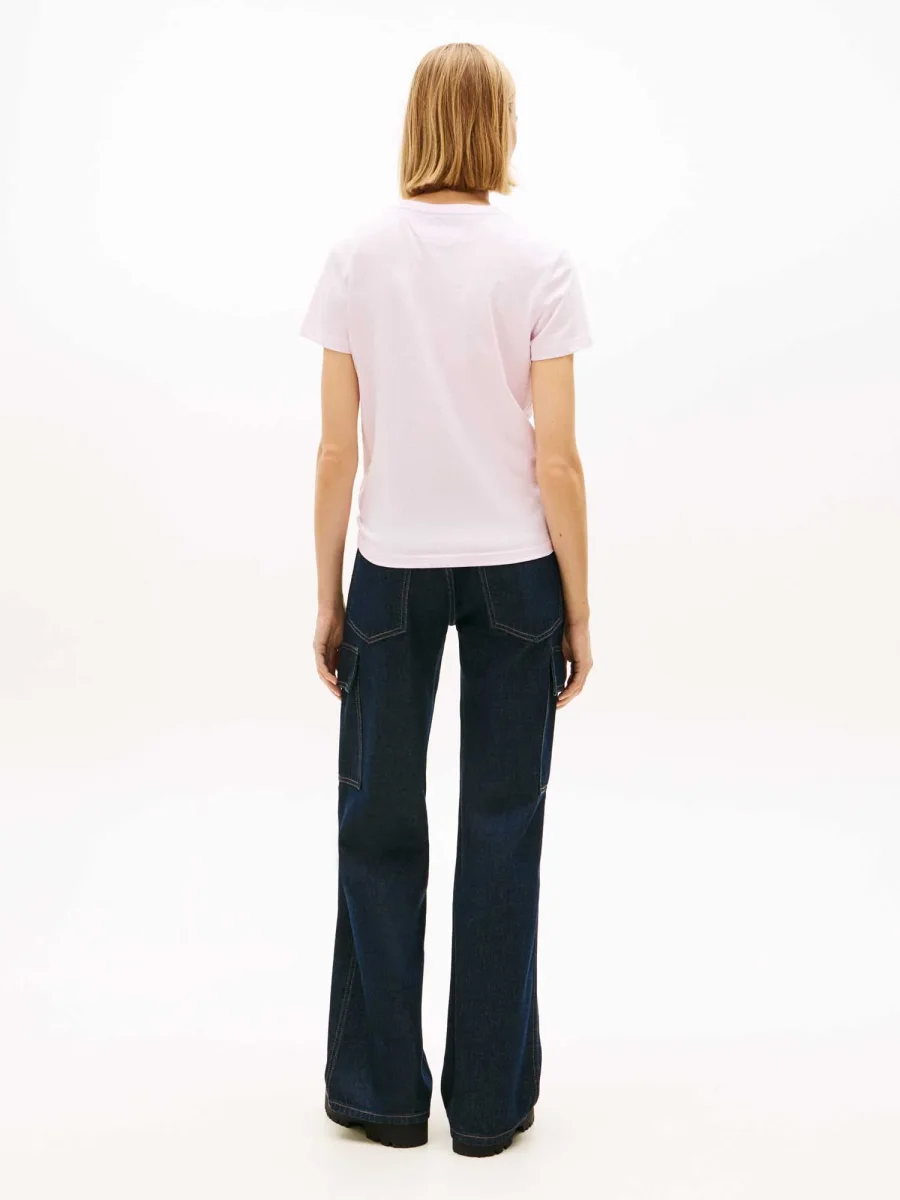 T-SHIRT ROSA TOMMY JEANS ESSENTIALS SLIM DA DONNA - immagine 4