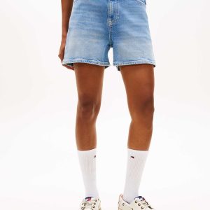 SHORT IN DENIM CHIARO TOMMY JEANS MOM FIT DA DONNA