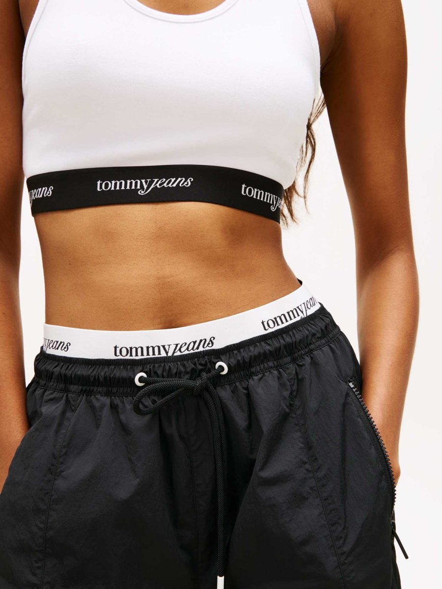 TOP CROP A CANOTTA BIANCO TOMMY JEANS CON LOGO DA DONNA - immagine 5