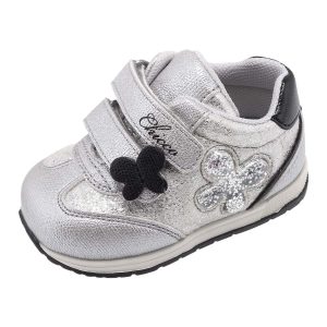 SNEAKERS CON STRAP GIANDA CHICCO BAMBINA ARGENTO