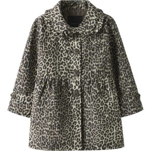 Trench coat unisex Name It Madelin beige con stampa leopardata