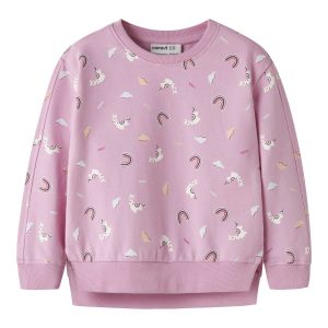 Felpa unisex Name It regular fit colore begonia