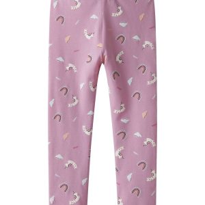 Leggings unisex adulto in cotone biologico colore begonia