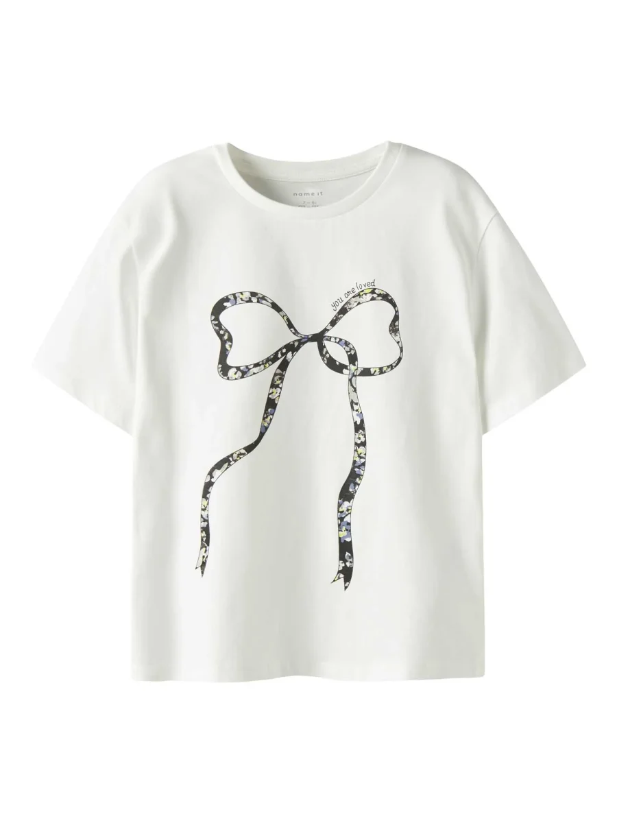 T-shirt unisex Name It NkfTabea con stampa delicata Cloud - immagine 3