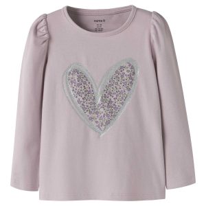 T-shirt unisex Name It in rosa con stampa decorativa floreale