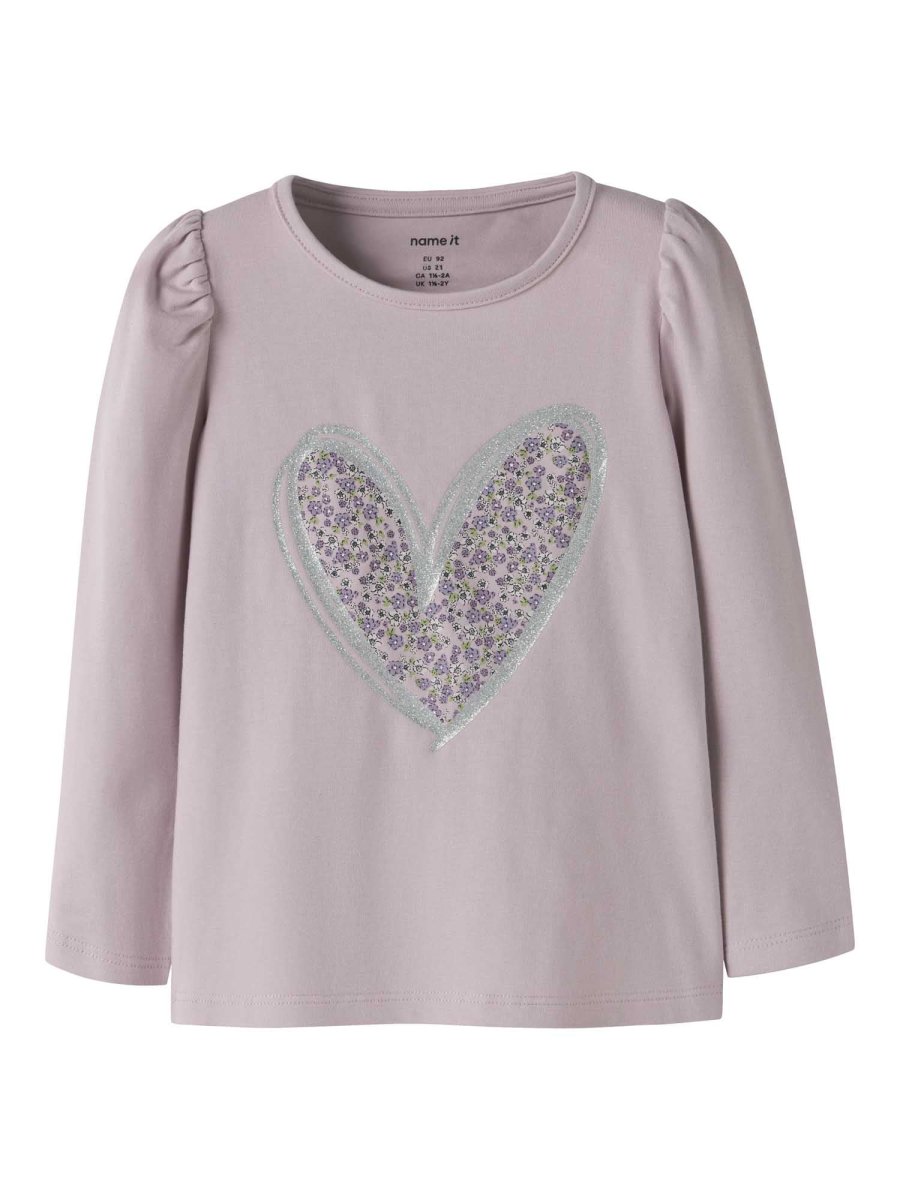 T-shirt unisex Name It in rosa con stampa decorativa floreale - immagine 2