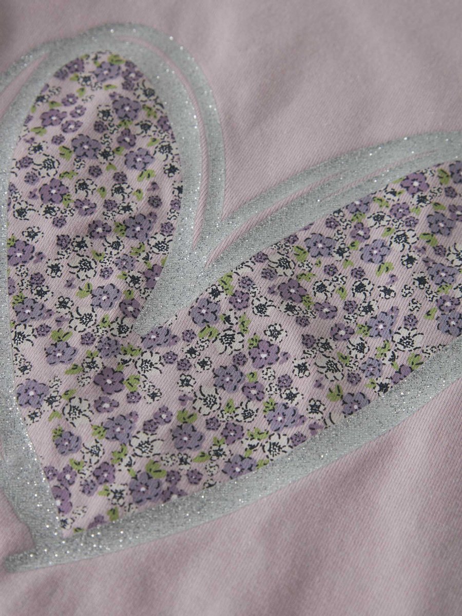 T-shirt unisex Name It in rosa con stampa decorativa floreale - immagine 4