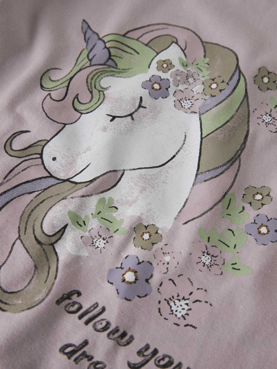 T-shirt unisex maniche corte Name It Tulinea rosa con stampa - immagine 4