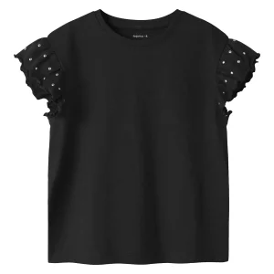 T-shirt unisex Name It in cotone nero semplice e confortevole