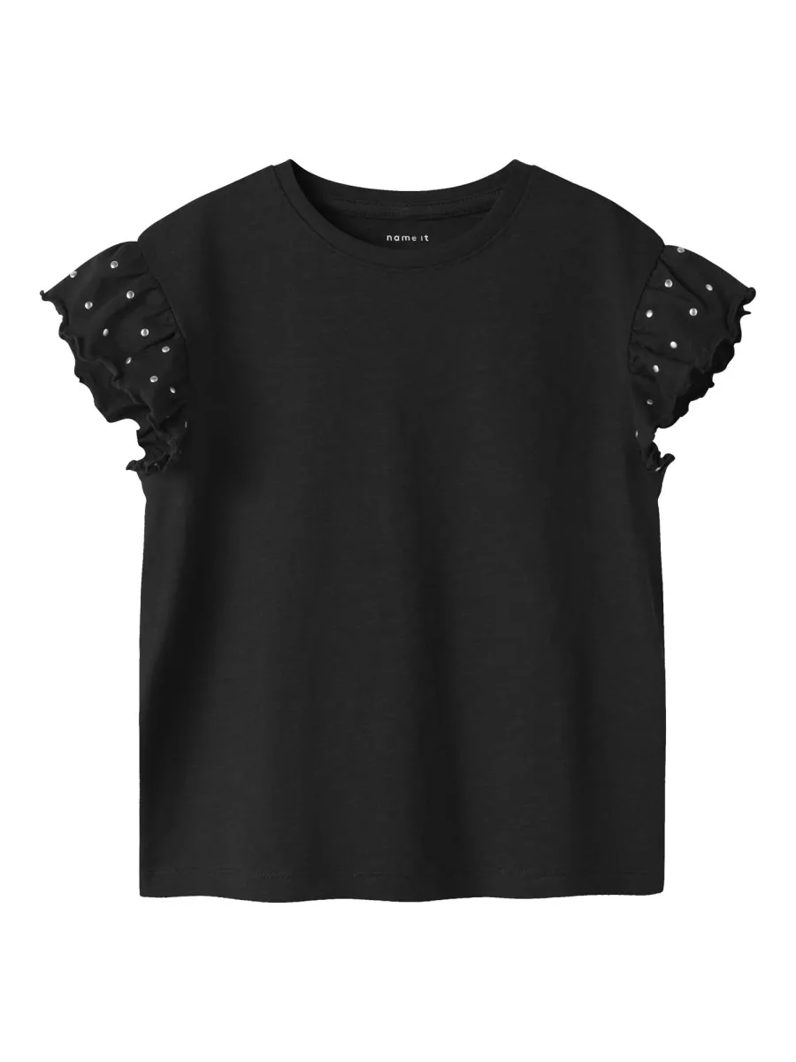 T-shirt unisex Name It in cotone nero semplice e confortevole