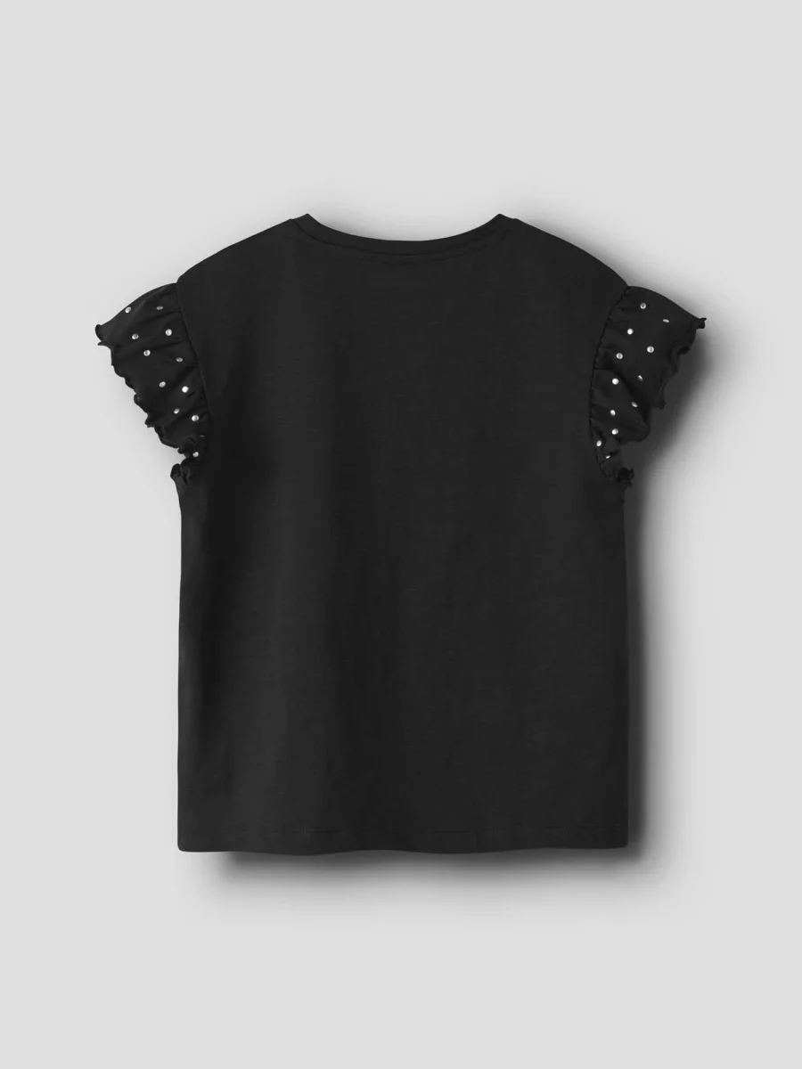 T-shirt unisex Name It in cotone nero semplice e confortevole - immagine 3