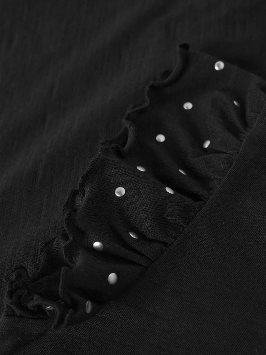 T-shirt unisex Name It in cotone nero semplice e confortevole - immagine 4