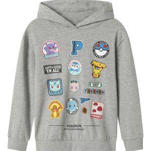 FELPA JIMM POKEMON NAME IT DA BAMBINO GRIGIO