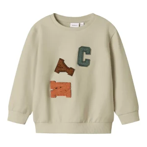 FELPA CON RICAMO NOTUS NAME IT DA BAMBINO BEIGE