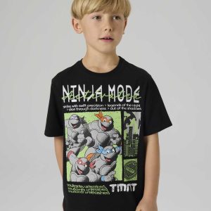 T-shirt Unisex Name It con stampa Teenage Mutant Ninja Turtles nera