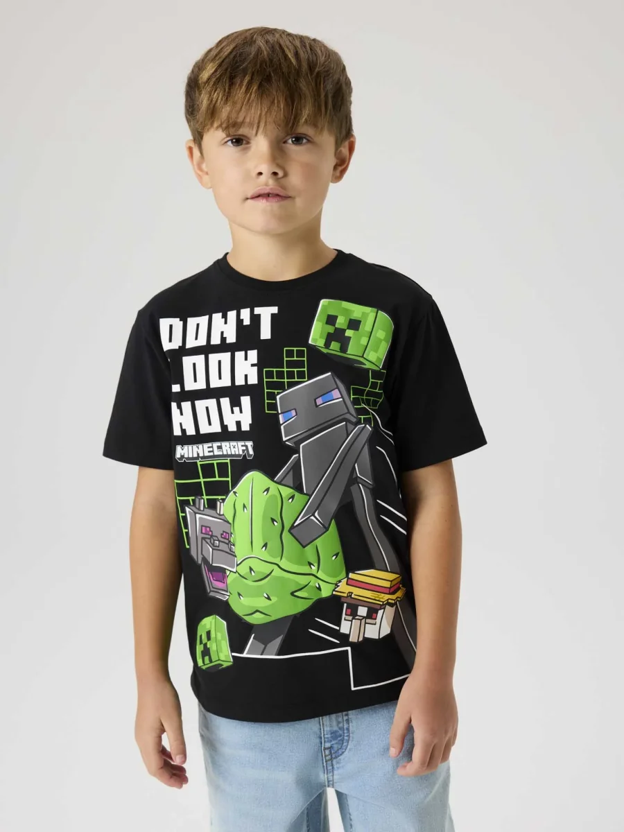 T-shirt Minecraft Name It unisex adulto in nero - immagine 2