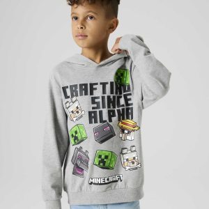 Felpa unisex adulto Name It Minecraft in grigio