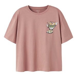 T-shirt unisex adulto Name It rosa a maniche corte