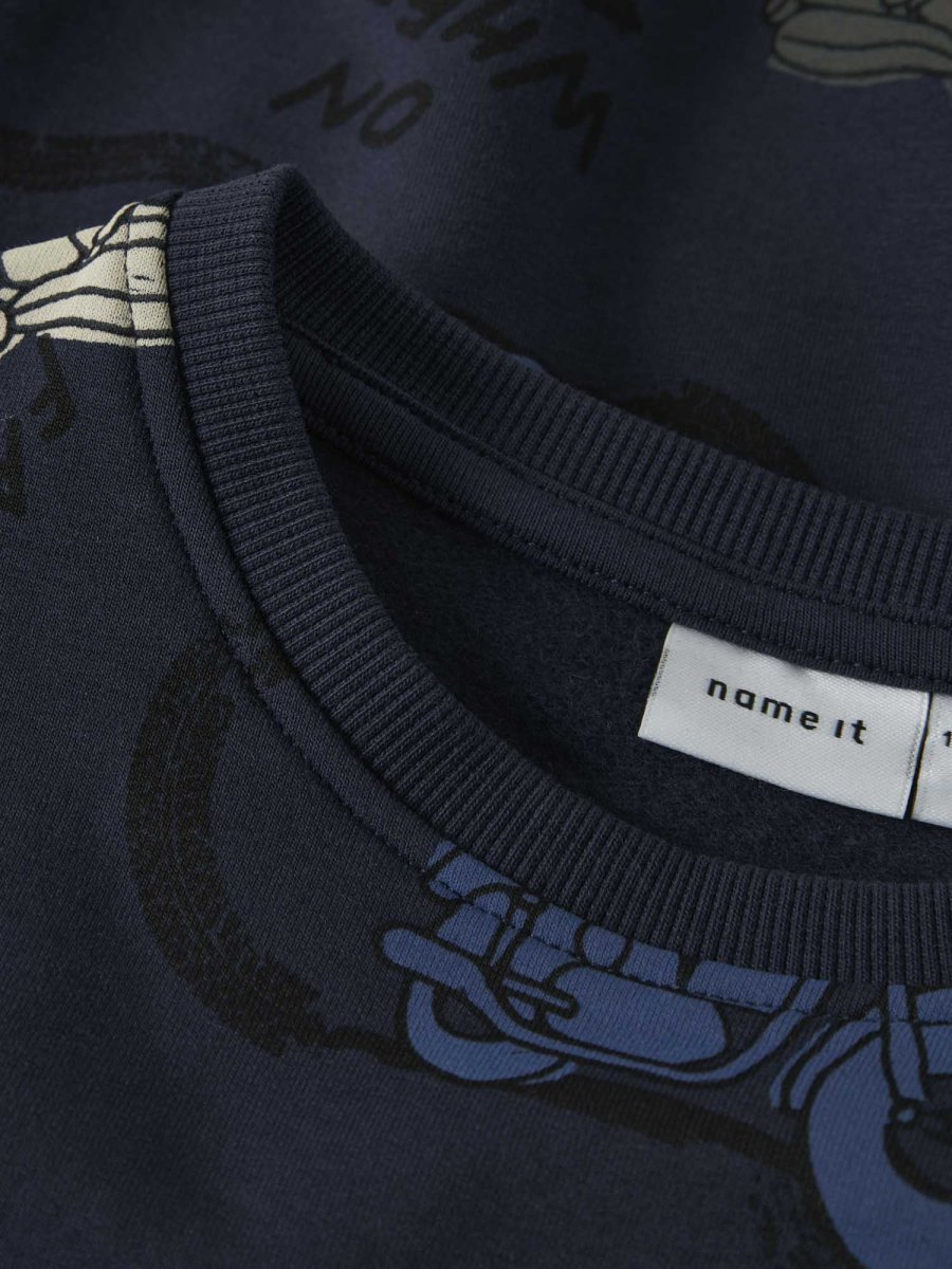 Felpa unisex Name It Nmmbrett in blu navy comoda e versatile - immagine 4