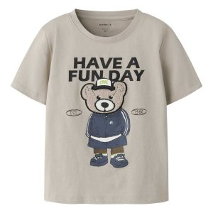 T-shirt unisex a maniche corte Name It nel colore chate