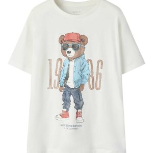 T-shirt maniche corte Name It Cloud bianca unisex adulto