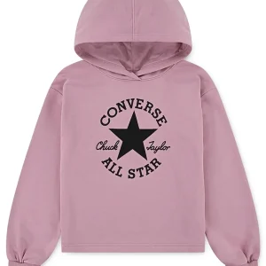 FELPA LOOSE FIT CONVERSE ALL STAR DA BAMBINA ROSA
