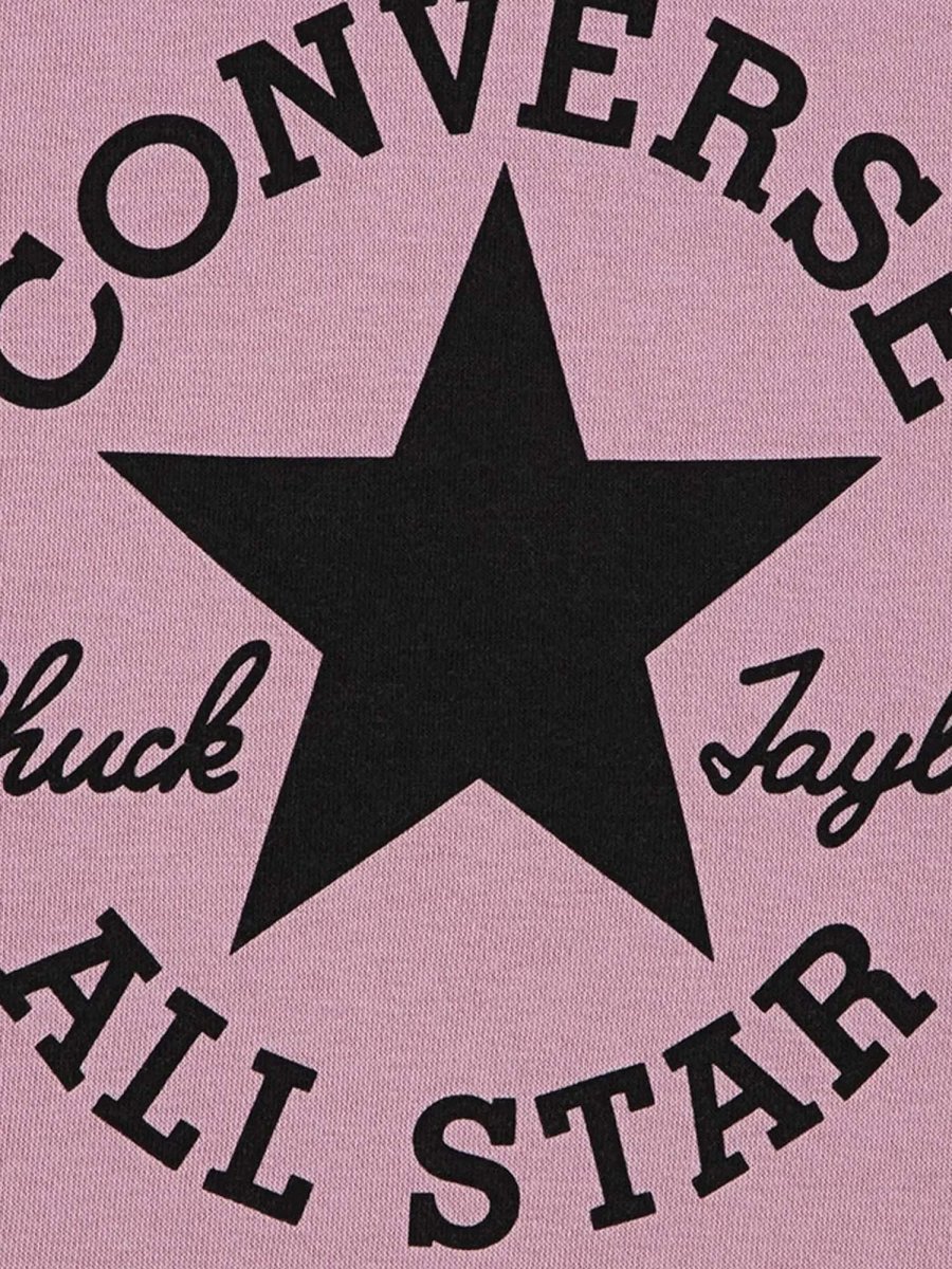 FELPA LOOSE FIT CONVERSE ALL STAR DA BAMBINA ROSA - immagine 3