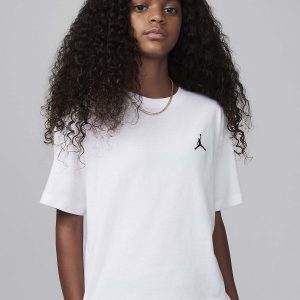 T-SHIRT CON LOGO RICAMATO JORDAN BAMBINA BIANCO