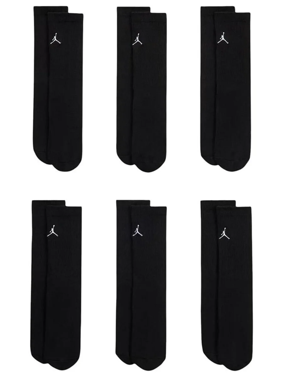 CALZE 6 PAIA JORDAN DA BAMBINI NERO