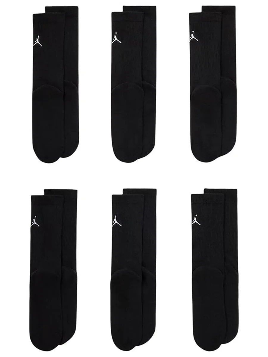 CALZE 6 PAIA JORDAN DA BAMBINI NERO - immagine 3