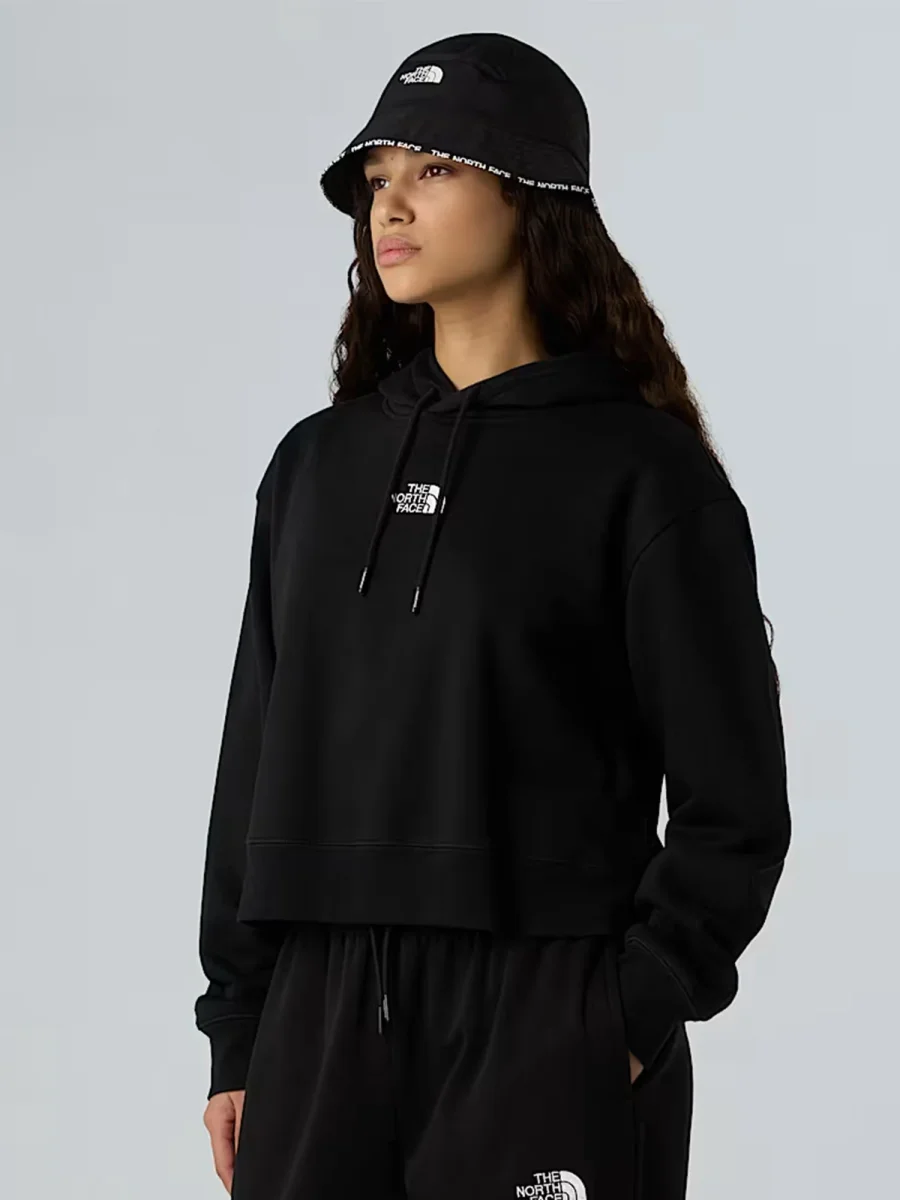 FELPA CROPPED ESSENTIAL THE NORTH FACE DA DONNA NERO - immagine 2