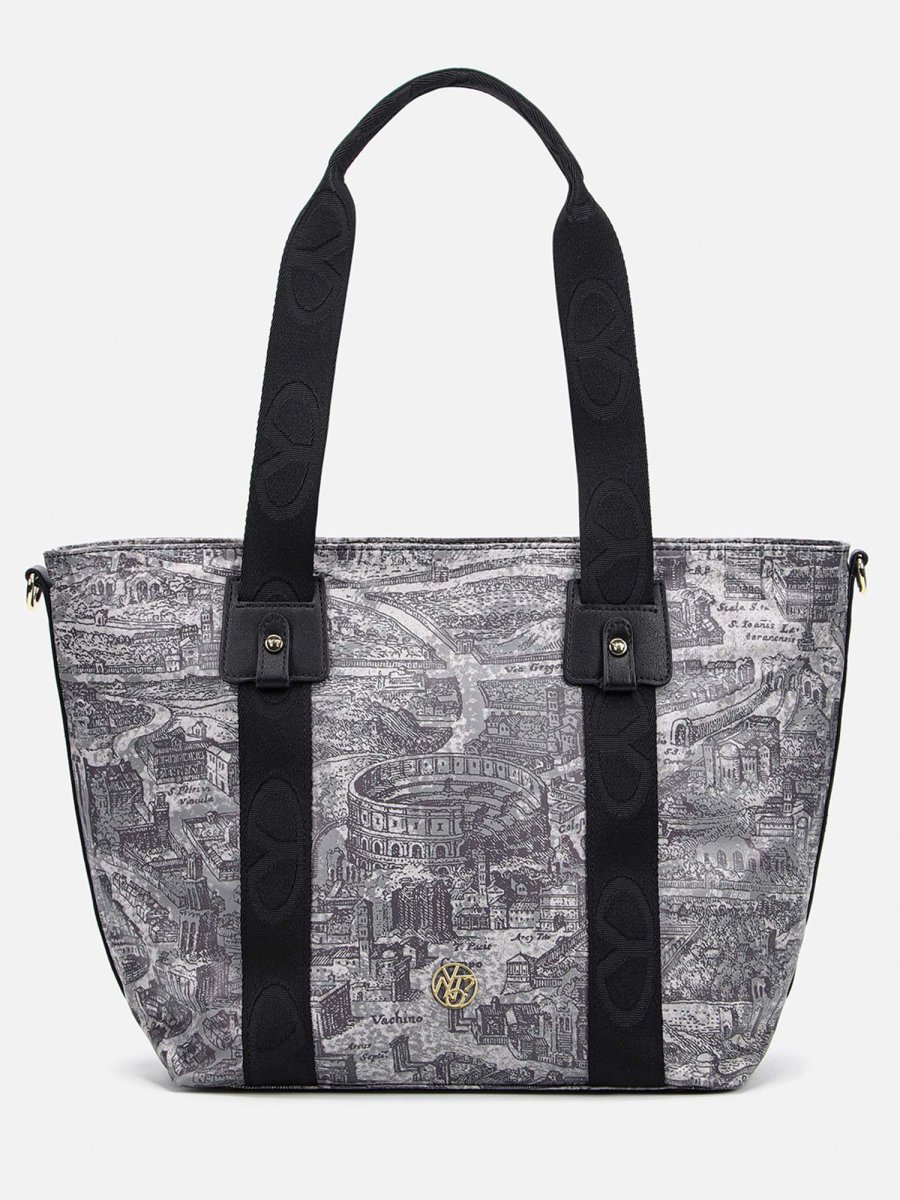 BORSA SHOPPING BAG LARGE YNOT? DA DONNA GRIGIO - immagine 2