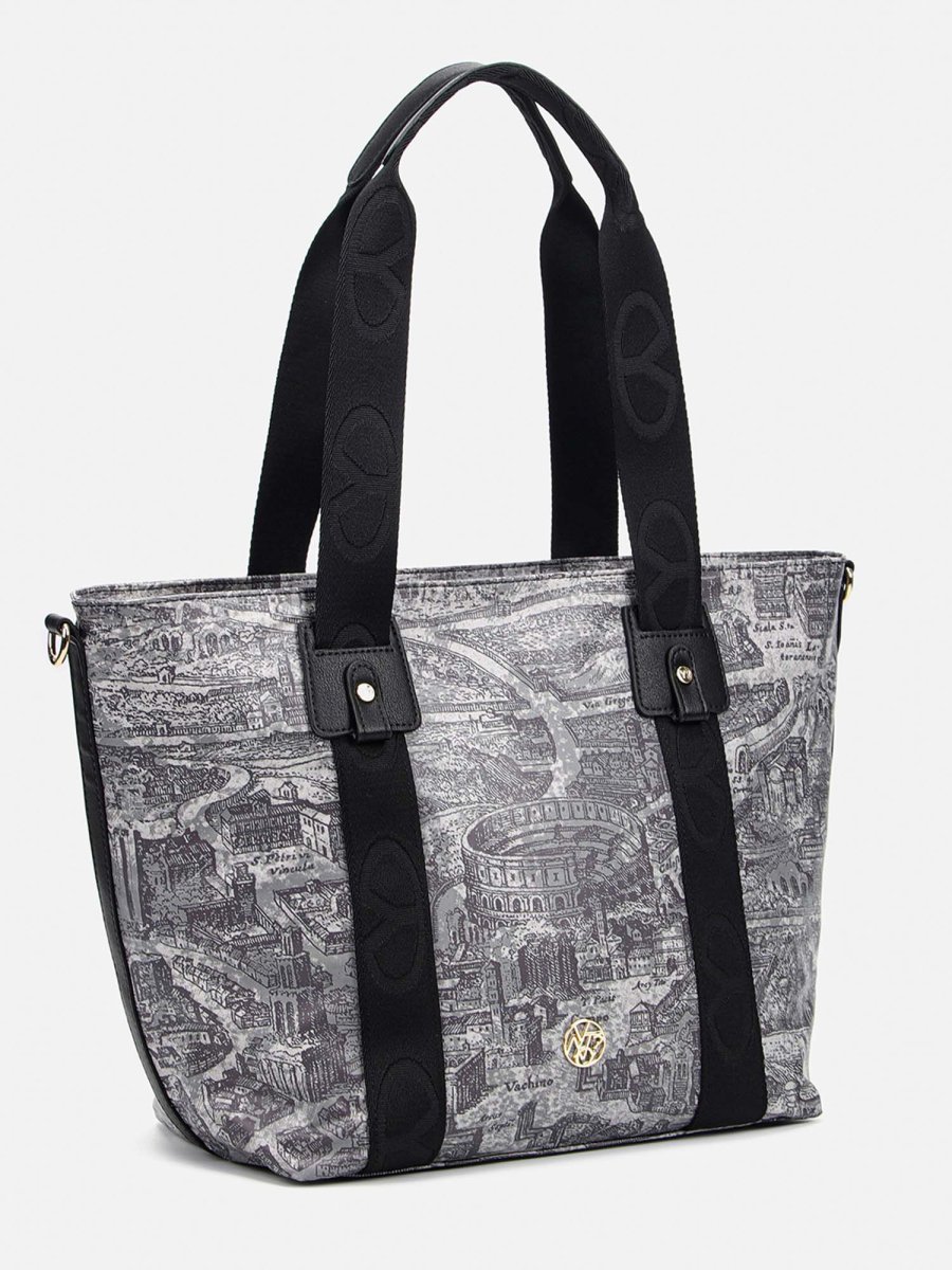 BORSA SHOPPING BAG LARGE YNOT? DA DONNA GRIGIO - immagine 3
