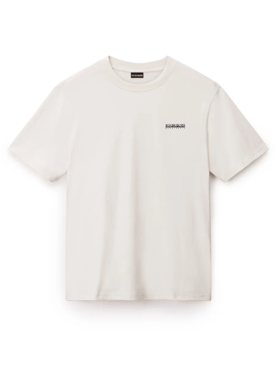 T-SHIRT SMALLBOX NAPAPIJRI DA UOMO PANNA - immagine 2