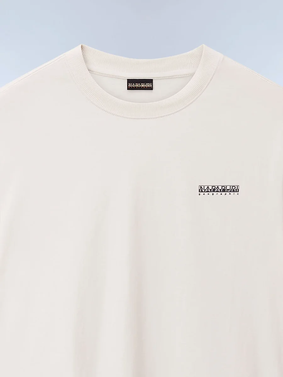 T-SHIRT SMALLBOX NAPAPIJRI DA UOMO PANNA - immagine 3