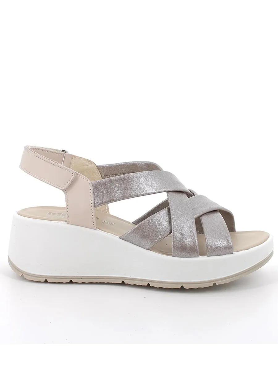 SANDALO TAUPE IGI&CO CON ZEPPA CAROLA DA DONNA