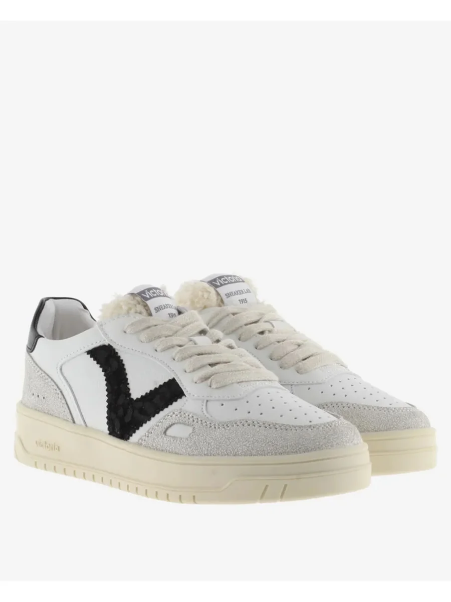 SNEAKERS SEUL VICTORIA DA DONNA BIANCO NERO - immagine 3