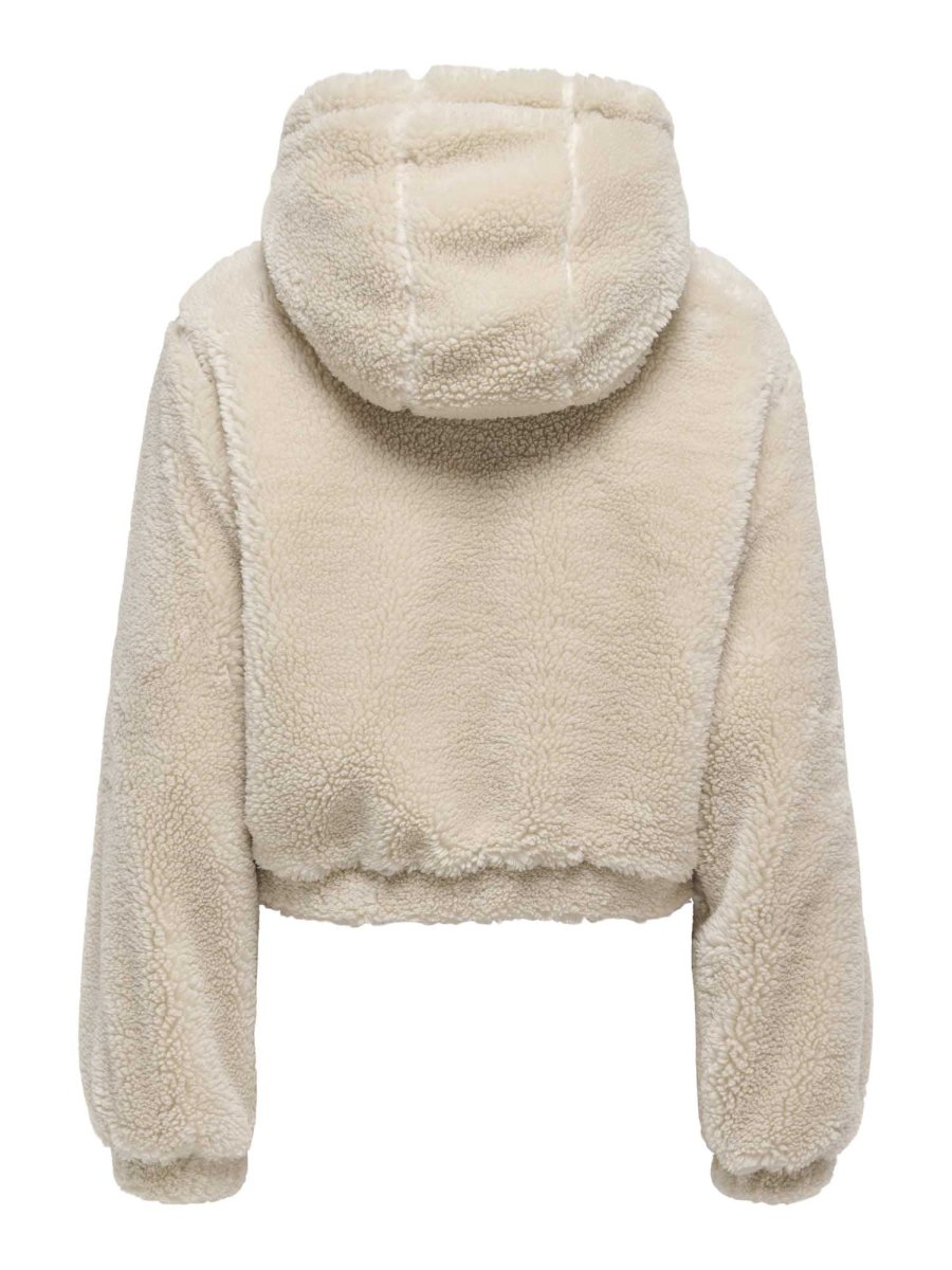 GIACCA TEDDY MILA CON CAPPUCCIO JACQUELINE DE YONG DA RAGAZZA PANNA - immagine 3