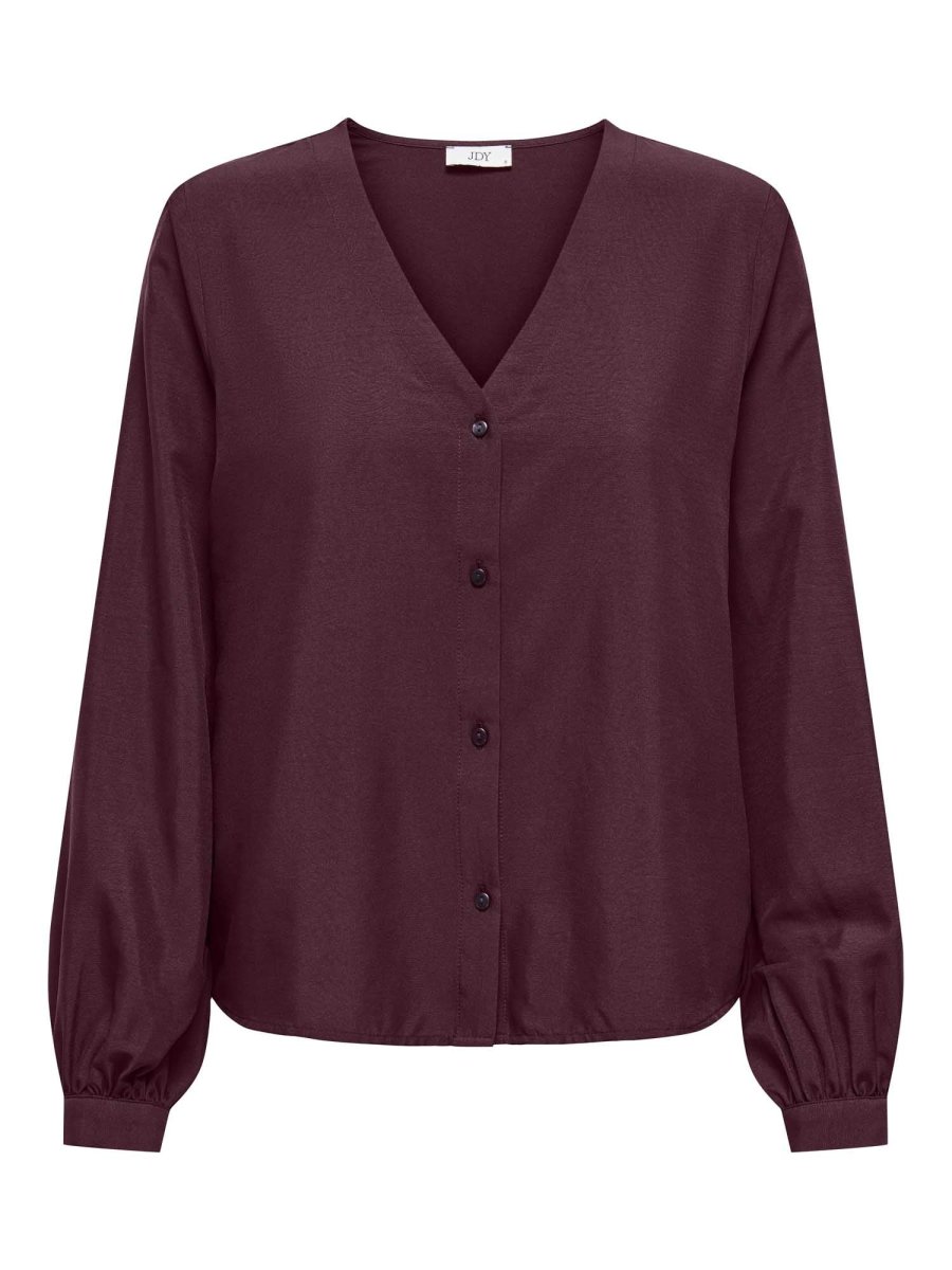 CAMICIA TRAIN JACQUELINE DE YONG DA RAGAZZA BORDEAUX - immagine 2