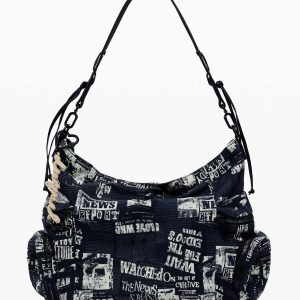 BORSA GIORNALE DESIGUAL DONNA NERO
