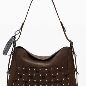 BORSA NEW PATCH DESIGUAL DONNA CIOCCOLATO