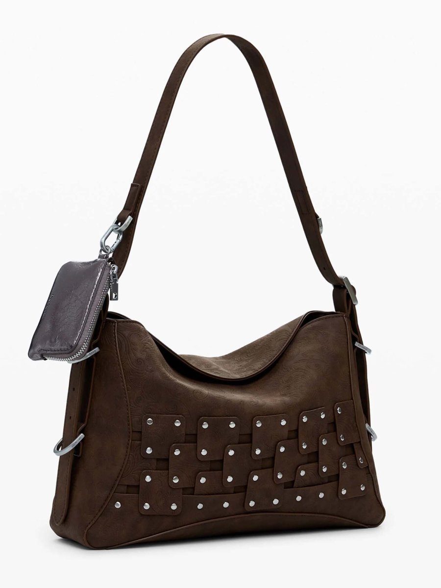 BORSA NEW PATCH DESIGUAL DONNA CIOCCOLATO - immagine 3