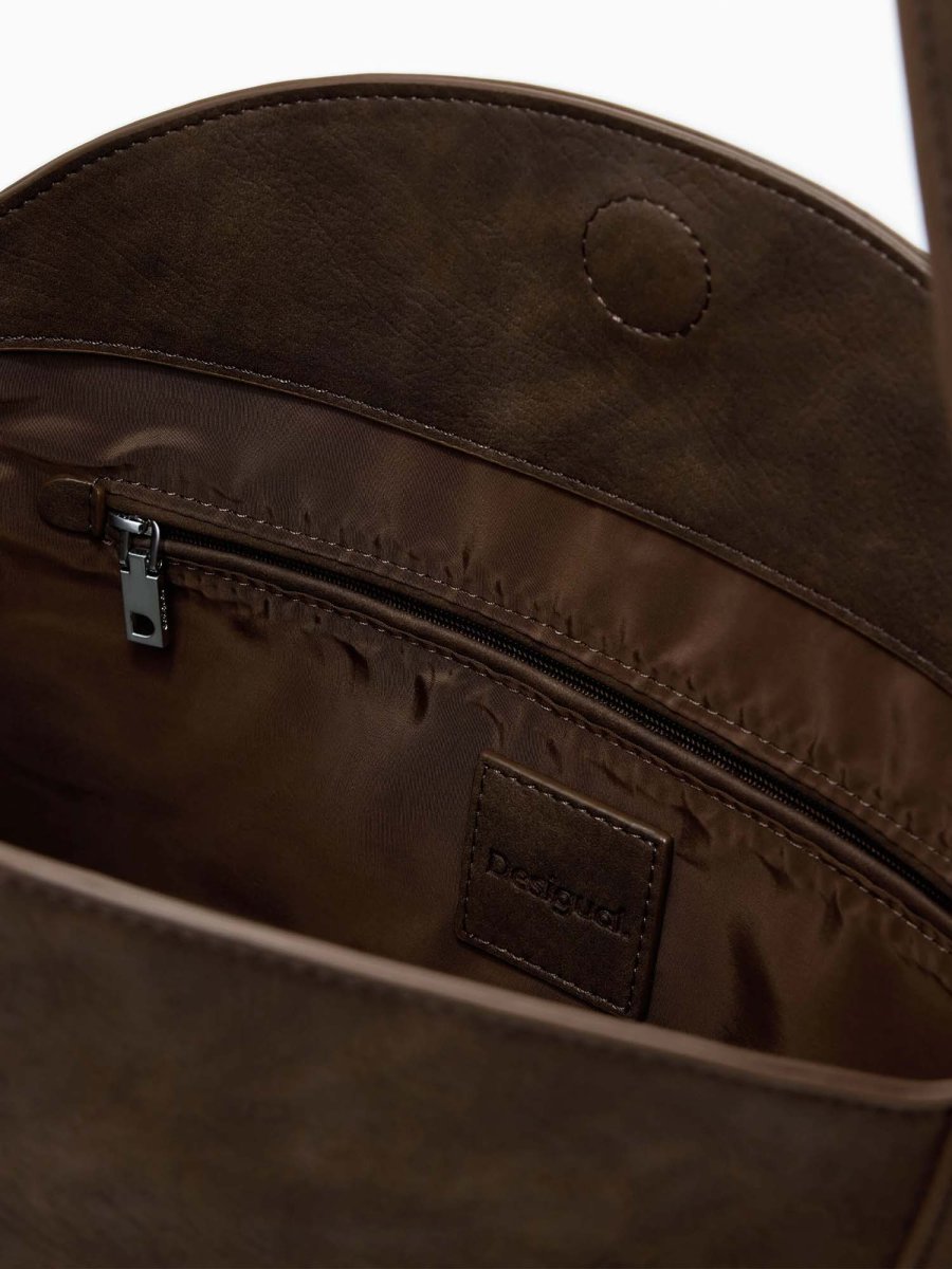 BORSA NEW PATCH DESIGUAL DONNA CIOCCOLATO - immagine 6