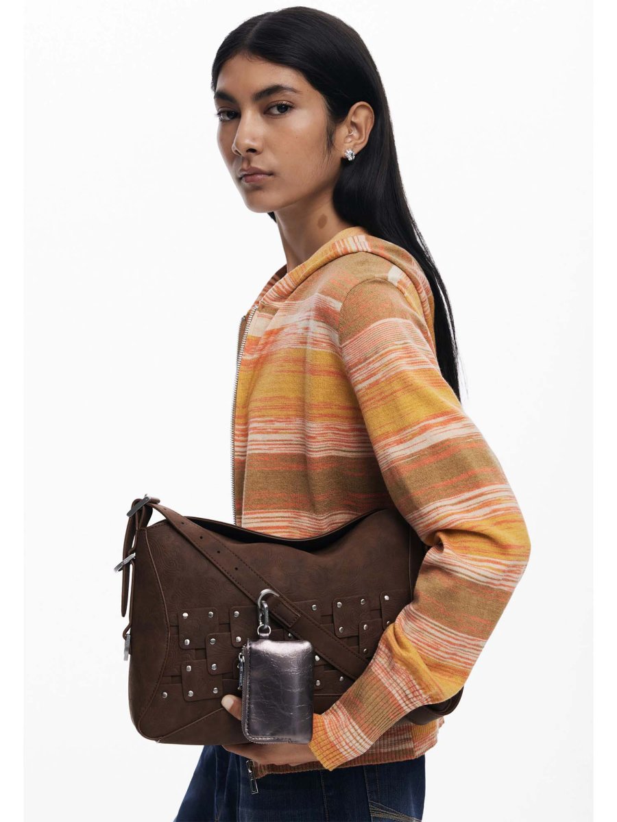 BORSA NEW PATCH DESIGUAL DONNA CIOCCOLATO - immagine 7