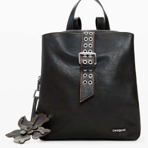 ZAINO CIOCCOLATO DESIGUAL SUMY CON FIORI DA DONNA