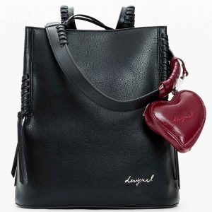 ZAINO NERO DESIGUAL LOGO SUMY PICCOLO DA DONNA