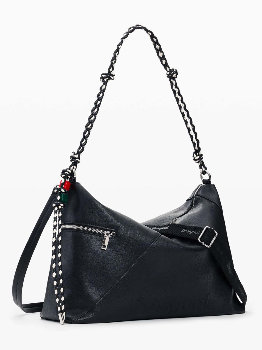 BORSA NERA DESIGUAL LOGO LEIRIA DA DONNA - immagine 3